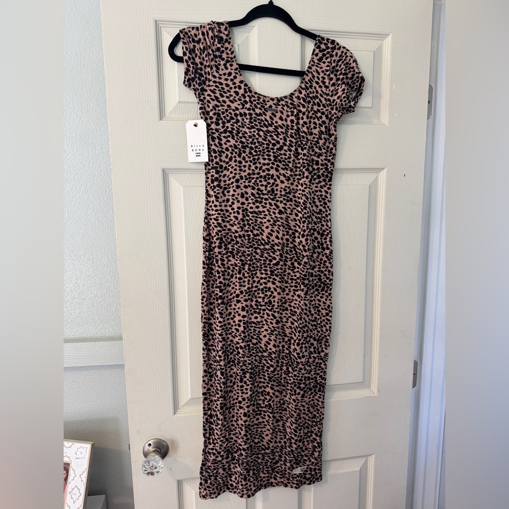 NWT billabong Leopard Print bodycon Dress sz S - Picture 4 of 4
